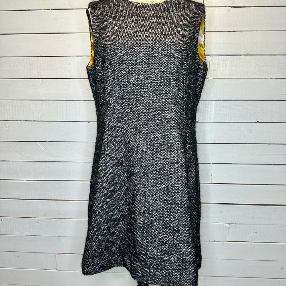 Dolce & Gabbana Black and White Tweed Midi Dress